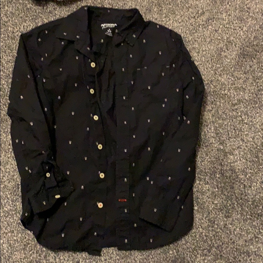 Skull Print Button Down